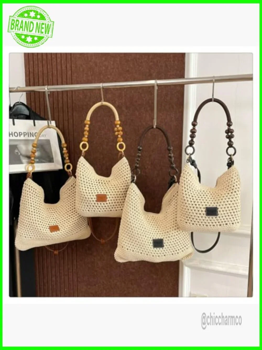 Large Bohemia Crochet Hobo Shoulder Bag Tote Crossbody Beach Travel Purse